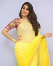 Actress Manjusha Yellow Saree Photos