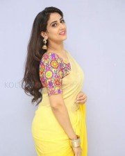 Actress Manjusha Yellow Saree Photos