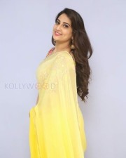 Actress Manjusha Yellow Saree Photos
