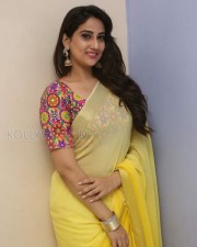 Actress Manjusha Yellow Saree Photos