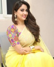 Actress Manjusha Yellow Saree Photos
