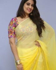 Actress Manjusha Yellow Saree Photos