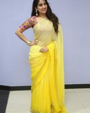 Actress Manjusha Yellow Saree Photos