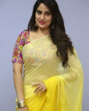 Actress Manjusha Yellow Saree Photos