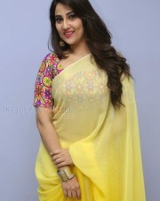 Actress Manjusha Yellow Saree Photos