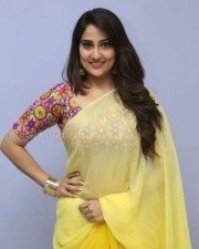 Actress Manjusha Yellow Saree Photos