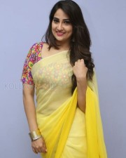 Actress Manjusha Yellow Saree Photos
