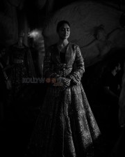 Actress Mrunal Thakur in a Black and White Lehenga Photos 03