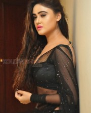 Actress Sony Charishta Hot And Sexy Black Saree Photos