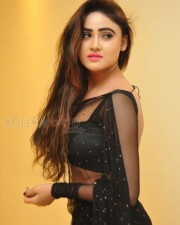 Actress Sony Charishta Hot And Sexy Black Saree Photos