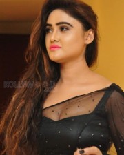 Actress Sony Charishta Hot And Sexy Black Saree Photos