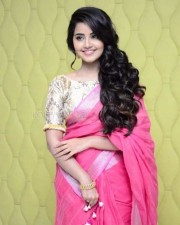 Anupama Parameshwaran Pink Saree Photos