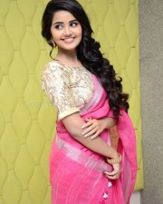 Anupama Parameshwaran Pink Saree Photos