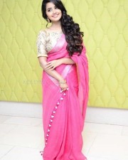 Anupama Parameshwaran Pink Saree Photos