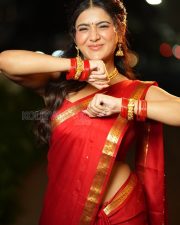 Beaming Actress Rashi Singh in a Red Kanjivaram Saree with Gold Border Photos 01