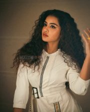 Beautiful Anupama Parameswaran in a White Dress Photoshoot Pictures 03