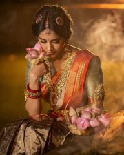 Beautiful Nabha Natesh Ethnic Saree Photoshoot Pictures 05