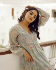 Beautiful Nikhila Vimal in a Sage Green Dress Pictures 03