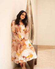 Beautiful Nikhila Vimal in an Abstract Maxi Dress Pictures 02