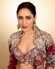 Beautiful Pragya Jaiswal in a Red Embroidered Lehenga Pictures 05