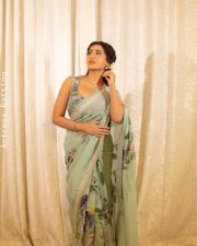 Beautiful Rashi Singh in a Light Green Sheer Printed Saree Photos 03 Beautiful Rashi Singh in a Light Green Sheer Printed Saree Photos 03