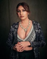 Beautiful Surbhi Chandna in a Black Embroidered Printed Lehenga Set Photos 01