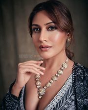 Beautiful Surbhi Chandna in a Black Embroidered Printed Lehenga Set Photos 04
