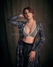 Beautiful Surbhi Chandna in a Black Embroidered Printed Lehenga Set Photos 08