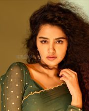 Beautifully Gorgeous Anupama Parameswaran in a Green Saree with Sheer Full Sleeve Blouse Photos 01 Beautifully Gorgeous Anupama Parameswaran in a Green Saree with Sheer Full Sleeve Blouse Photos 01