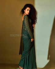 Beautifully Gorgeous Anupama Parameswaran in a Green Saree with Sheer Full Sleeve Blouse Photos 09 Beautifully Gorgeous Anupama Parameswaran in a Green Saree with Sheer Full Sleeve Blouse Photos 09
