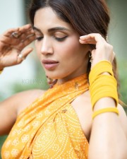 Bhumi Pednekar in a Yellow Halter Neck Crop Top and Maxi Skirt Photos 02