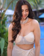 Bihu Attack Actress Daisy Shah in a Strapless Corset Blouse with a Matching Mesh Draped Skirt Photos 03