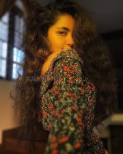 Bison Actress Anupama Parameswaran in a Floral Off Shoulder Dress Pictures 02