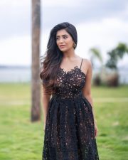Bold Rashi Singh in a Black Lace Midi Dress with Spaghetti Straps Photos 04