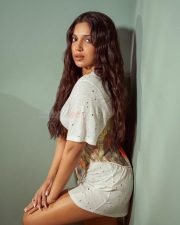 Bollywood Diva Bhumi Pednekar in a Corset White Mini Dress Photos 03