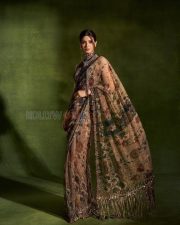 Captivating Actress Diana Penty in a Floral Organza Saree with Sequin Border Photos 01