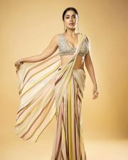 Captivating Shriya Saran in a Pre draped Saree with a Sultry Crop Blouse Pictures 02