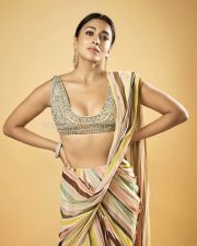 Captivating Shriya Saran in a Pre draped Saree with a Sultry Crop Blouse Pictures 03