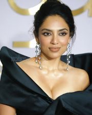 Captivating Sobhita Dhulipala Cleavage in a Black Off Shoulder Satin Gown Photos 04