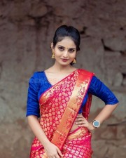Cute Actress Ananya Nagalla in Saree Photos 02