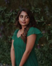 Cute Gouri G Kishan in a Green Floor Length Dress Photos 04