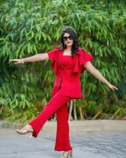 DD Returns Actress Surbhi Red Dress Pictures 02
