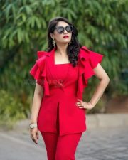 DD Returns Actress Surbhi Red Dress Pictures 07