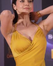 Dazzling Actress Vedhika Kumar in a Mustard Yellow Deep V Halter Gown Photos 03 Dazzling Actress Vedhika Kumar in a Mustard Yellow Deep V Halter Gown Photos 03