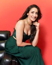 Dazzling Pragya Jaiswal in a Green Strapless Corset Dress Photos 03