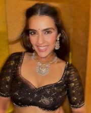 Double iSmart Heroine Kavya Thapar in a Sexy Black Lehenga Pictures 02