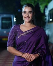 Double iSmart Heroine Kavya Thapar in a Traditional Blue Silk Saree Photos 01 Double iSmart Heroine Kavya Thapar in a Traditional Blue Silk Saree Photos 01