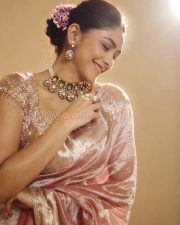 Elegant Actress Mrunal Thakur in a Pink Embroidered Tissue Saree Photos 09 Elegant Actress Mrunal Thakur in a Pink Embroidered Tissue Saree Photos 09