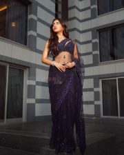 Elegant Actress Rashi Singh in a Navy Blue Sheer Saree Photos 06 Elegant Actress Rashi Singh in a Navy Blue Sheer Saree Photos 06