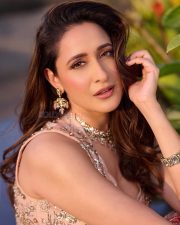 Elegant Pragya Jaiswal in a Regal Blush Pink Embroidered Lehenga Pictures 02